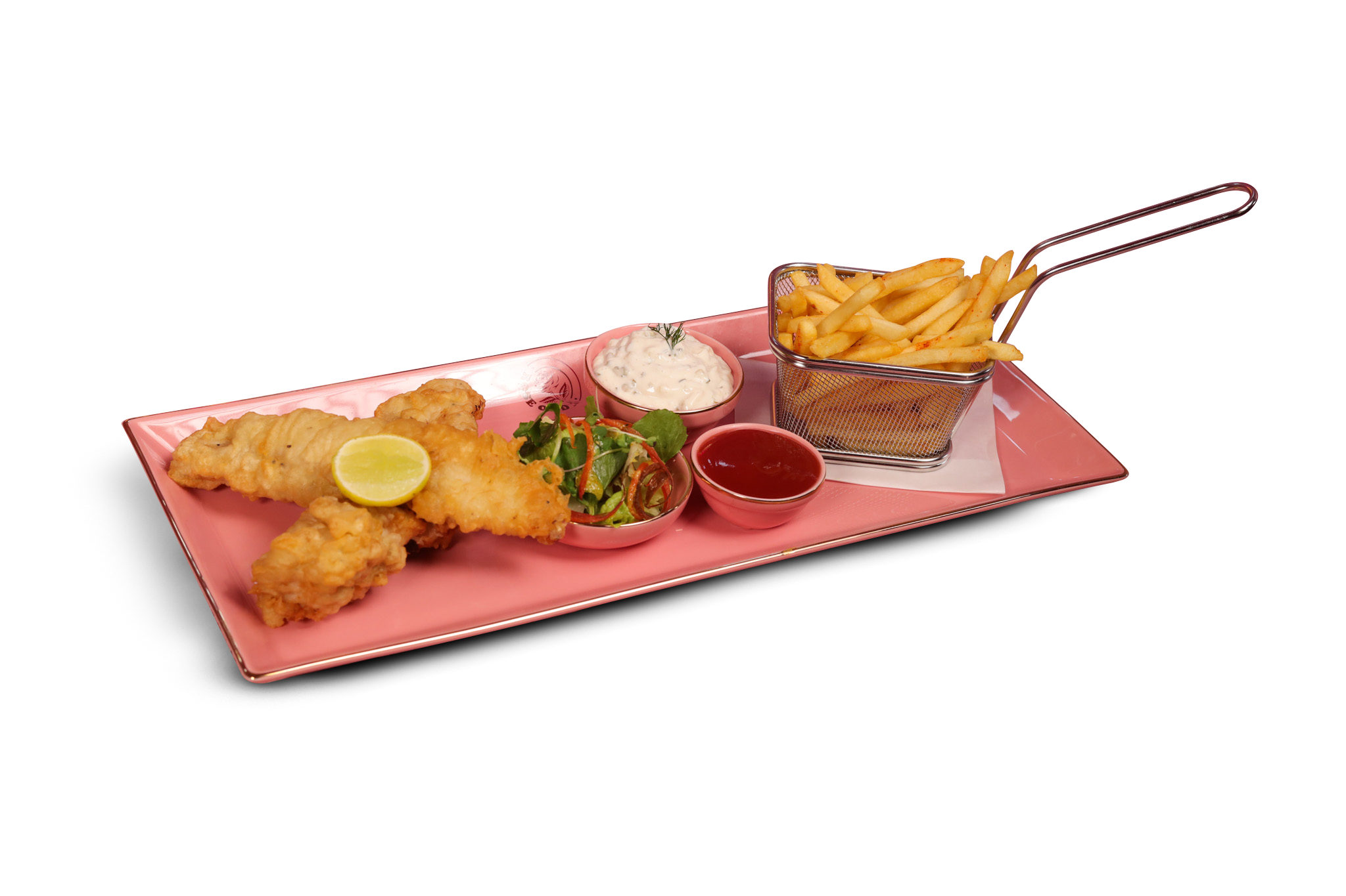 Beer batter fish with French fries Beer batter fish with French fries