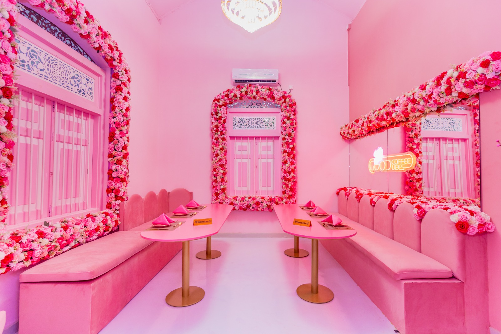 Elegant café interior of Rose Oud