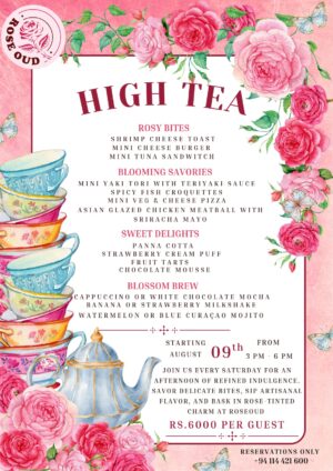 Rose Oud Café – High Tea Food Menu 01